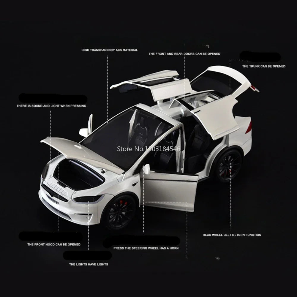 1:24 Scale Alloy Tesla Model X Diecast Model