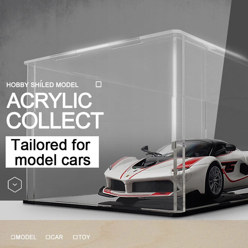 1:18 1:24 1:32 Transparent Acrylic Car Model Display Box Dust Cover Box Storage