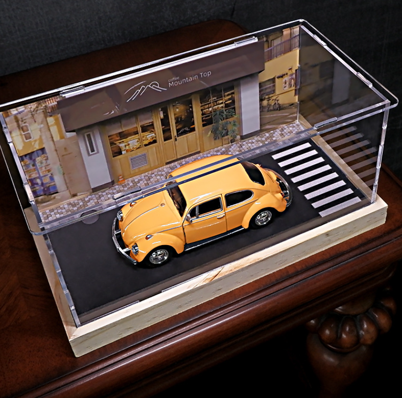 1:32 Vintage Street Scene Car Model Display Box