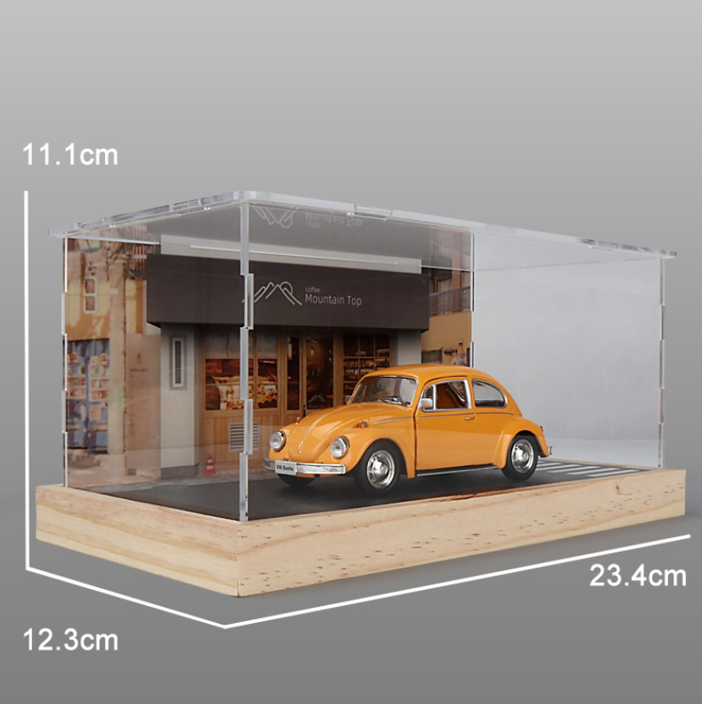 1:32 Vintage Street Scene Car Model Display Box