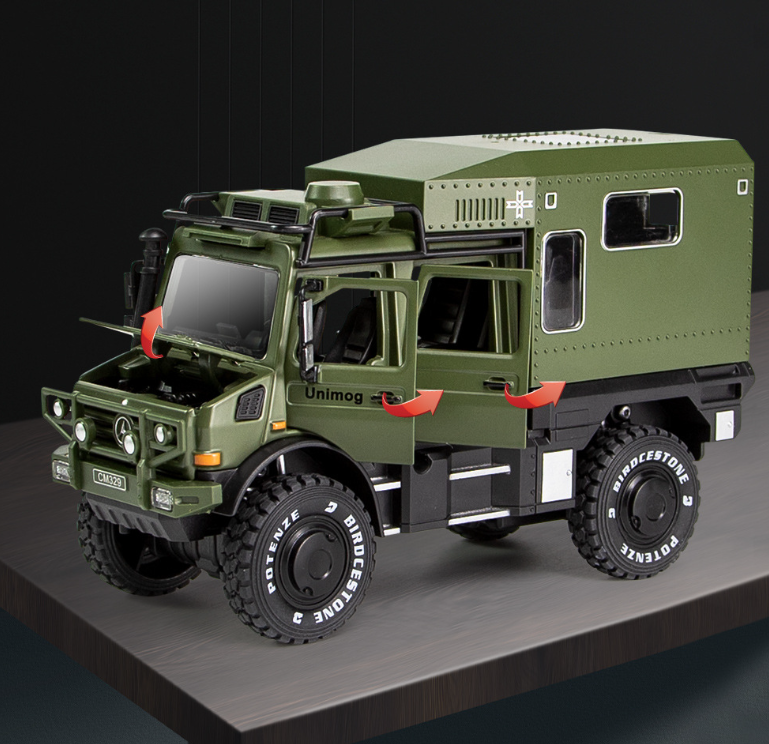 1:28 Mercedes-Benz Unimog Diecast Model