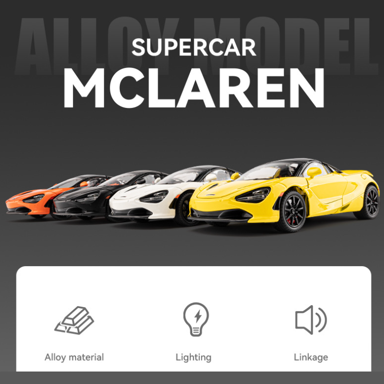 1:24 McLaren 720S Diecast Model – Foldable Design
