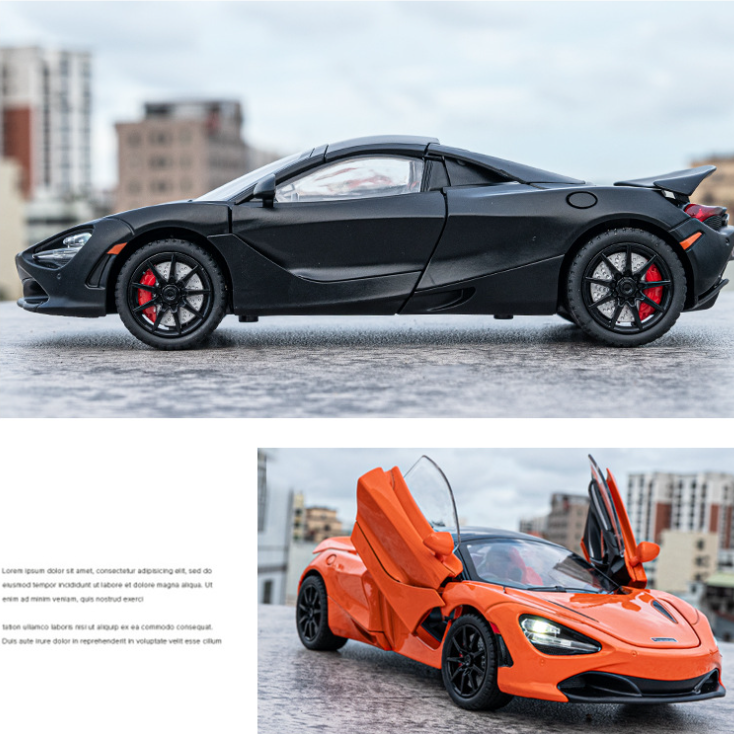 1:24 McLaren 720S Diecast Model – Foldable Design