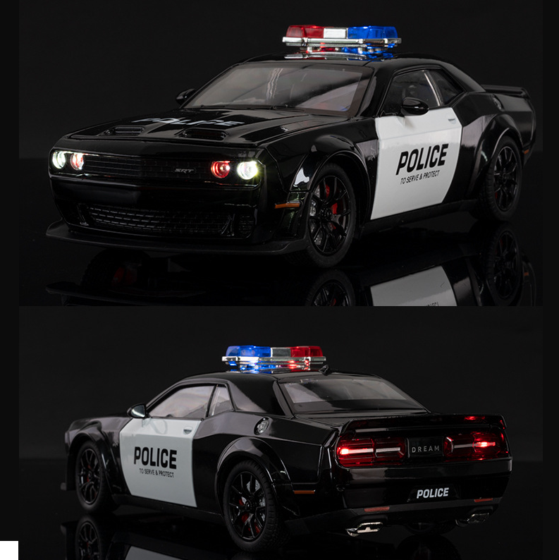1:24 Dodge Hellcat Police Car Die-Cast Model