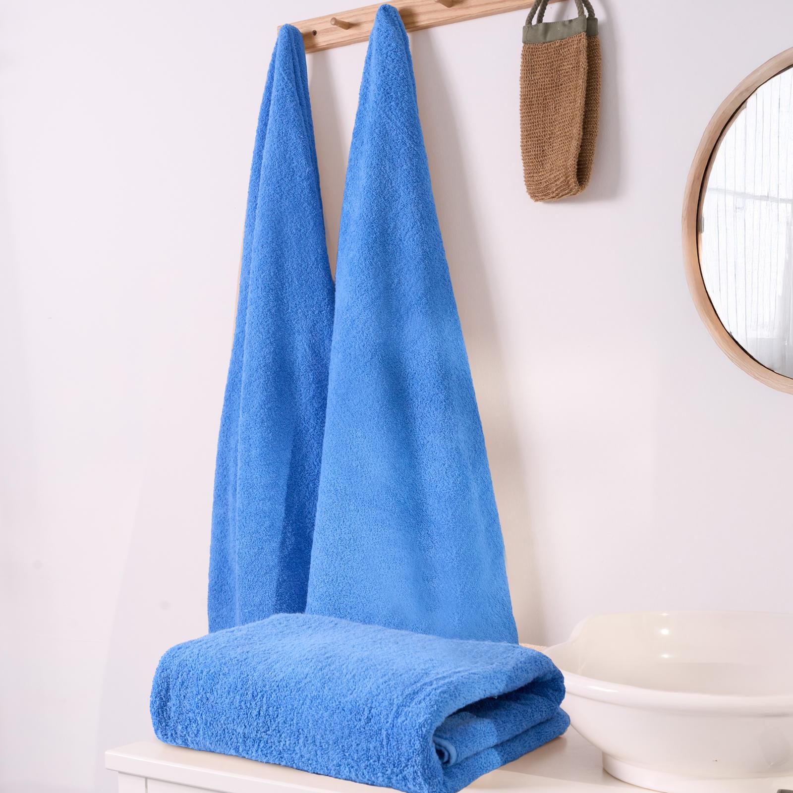 BANYO HAVLUSU 90X150 | 6'lı Set-%100 Pamuk-Mavi