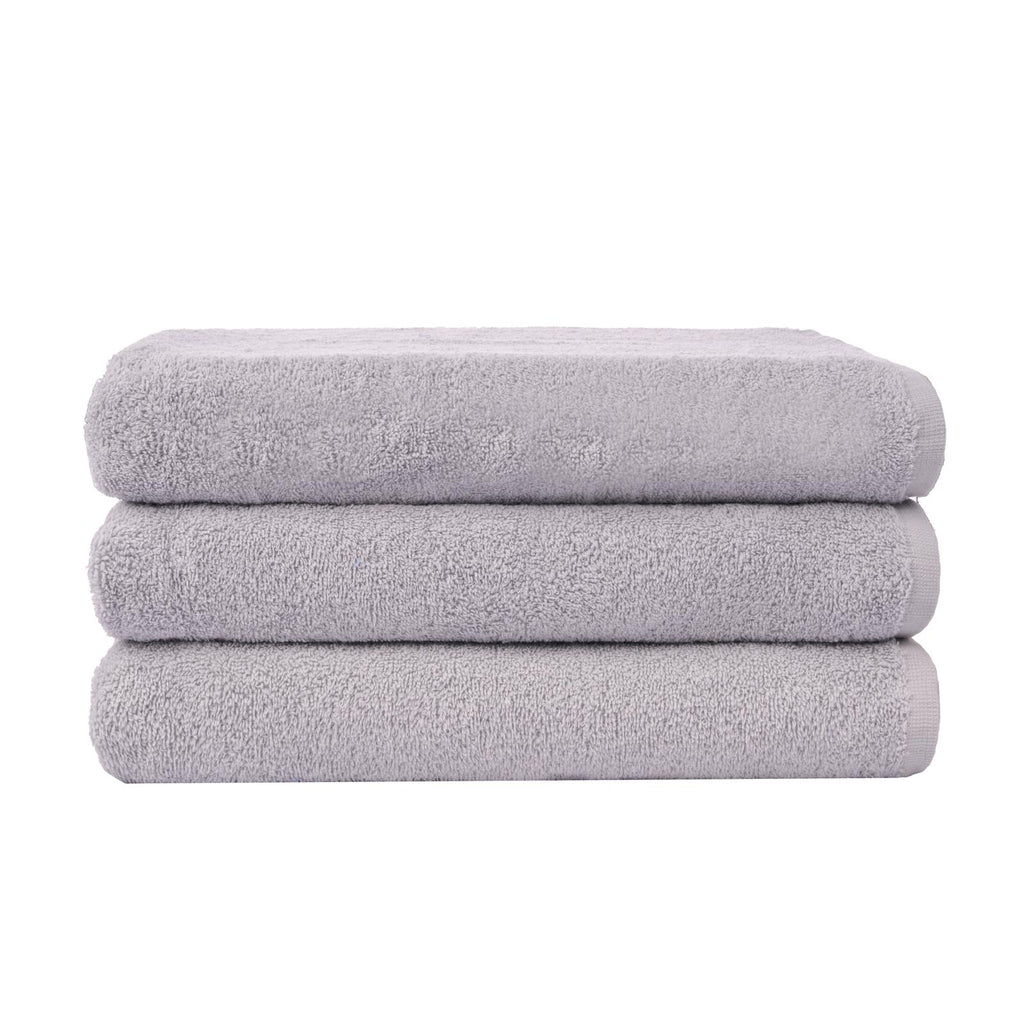 Handtuch 90 x 150 cm, Grau | 3er-Set – 100 % Baumwolle – Weiche Textur