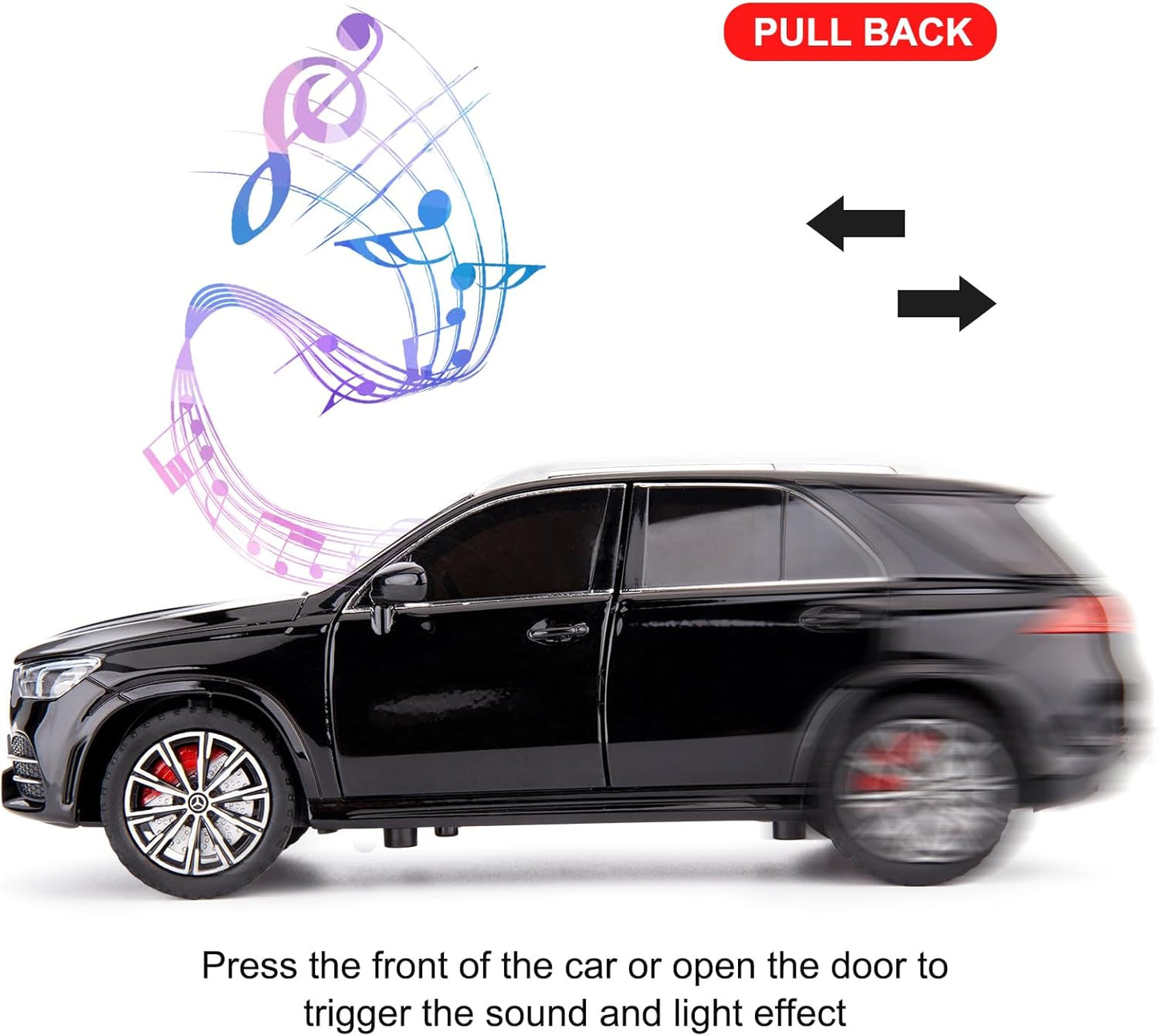 1:24 Alloy Die-cast  Mercedes-Benz GLE 350 Toy Car with Sound and Light