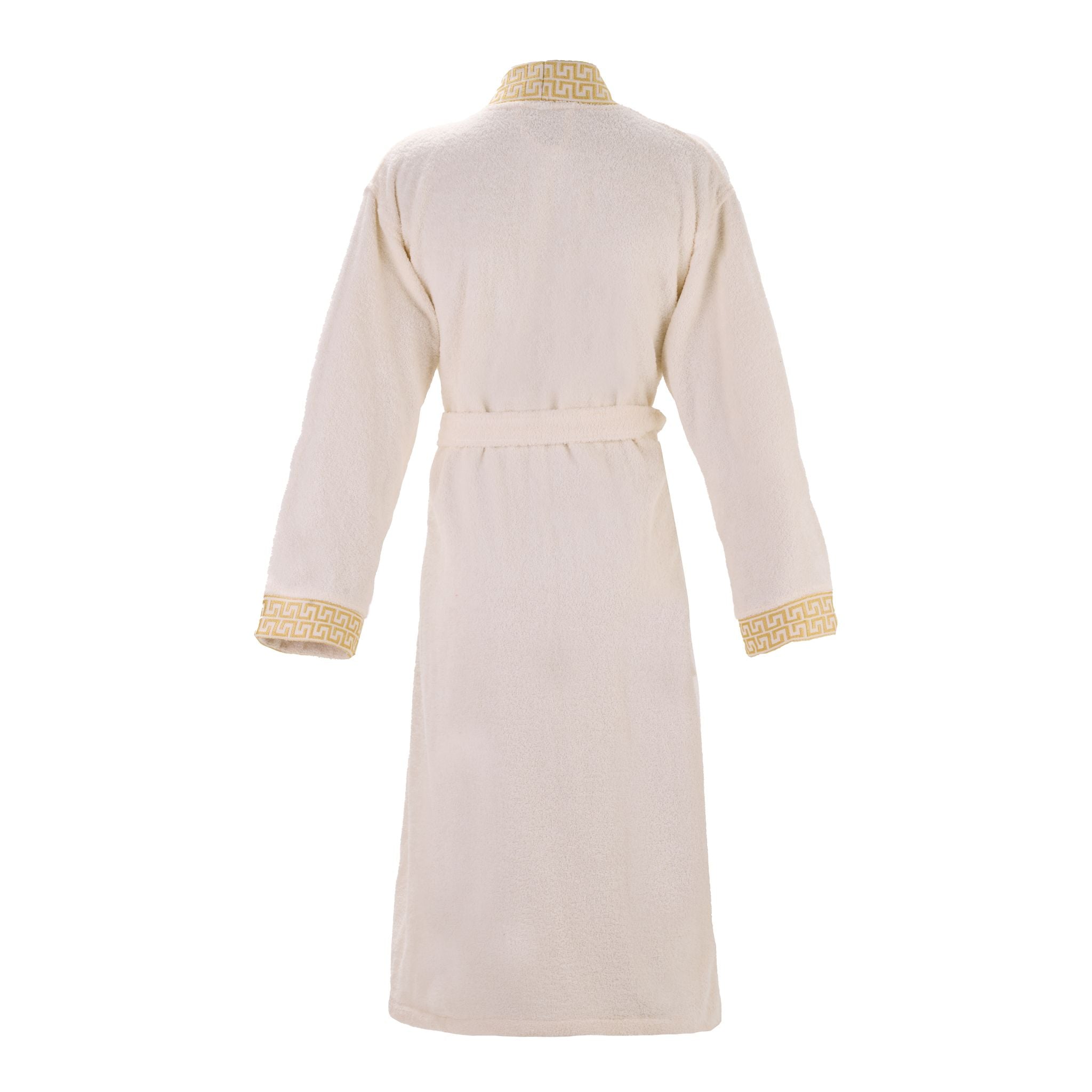 Layvera Bornoz Greek Krem | %100 Pamuk-Greek Desen-Cepli