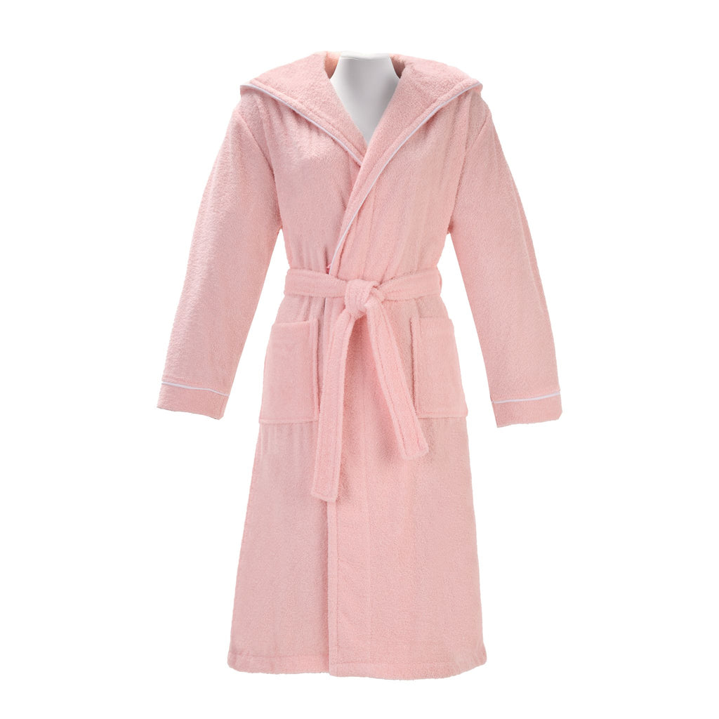 Layvera Bornoz Pembe | %100 Pamuk-Kapüşonlu-Biyeli-Cepli