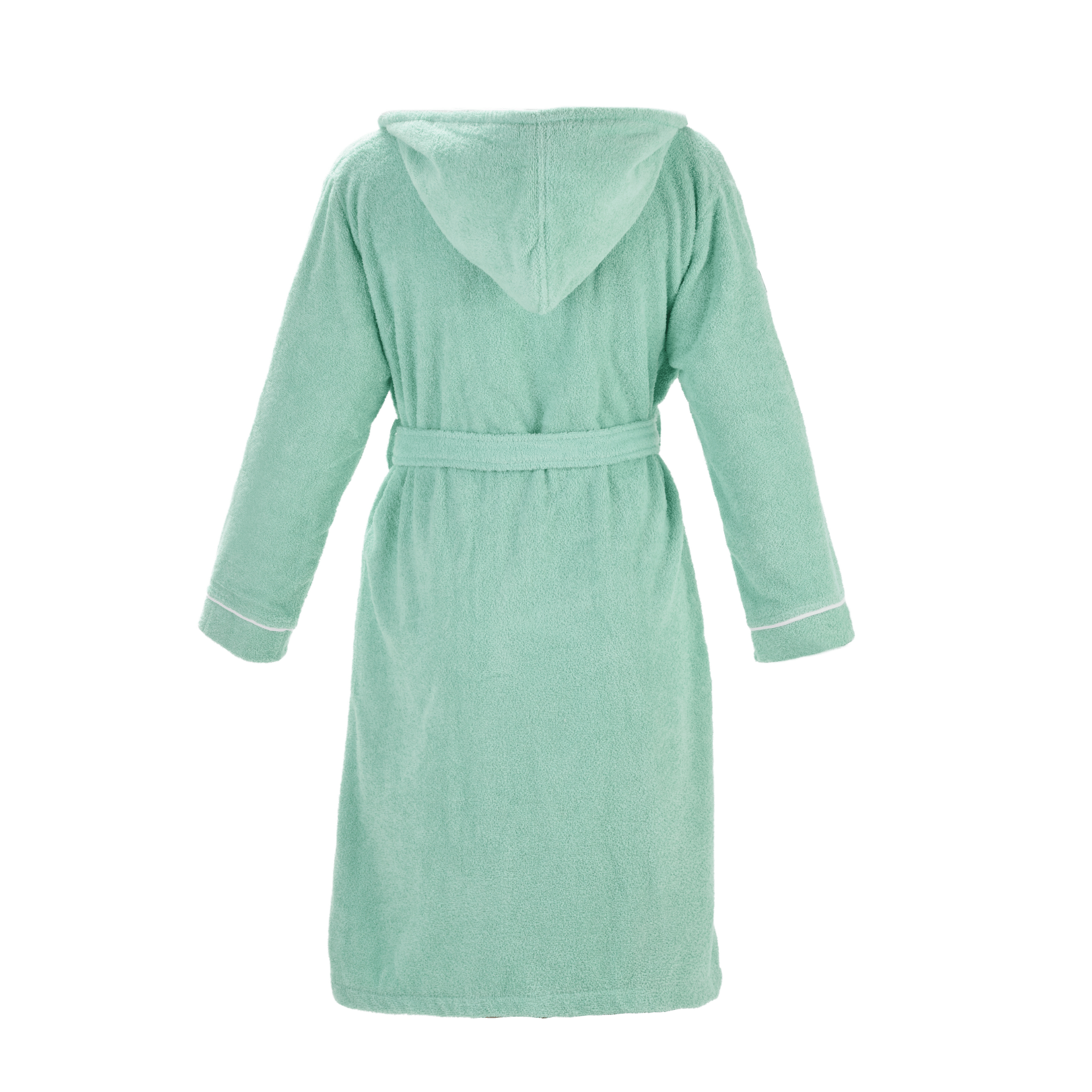 Layvera Bornoz | %100 Pamuk-Kapüşonlu-Biyeli-Cepli-Mint Green