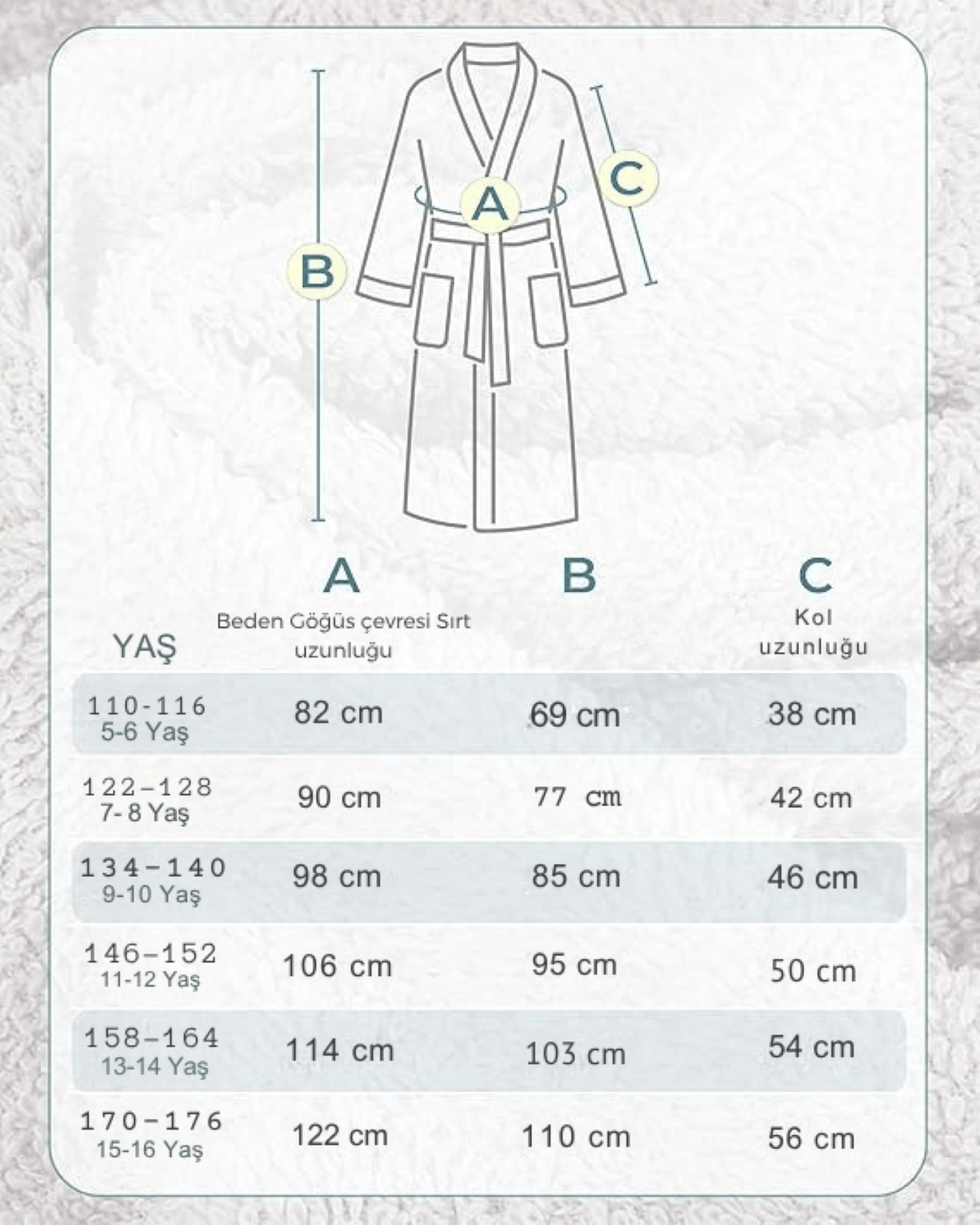 Kinderbademantel, grau | 100 % Baumwolle – weiche Textur – Kapuze – Tasche – Paspelierung