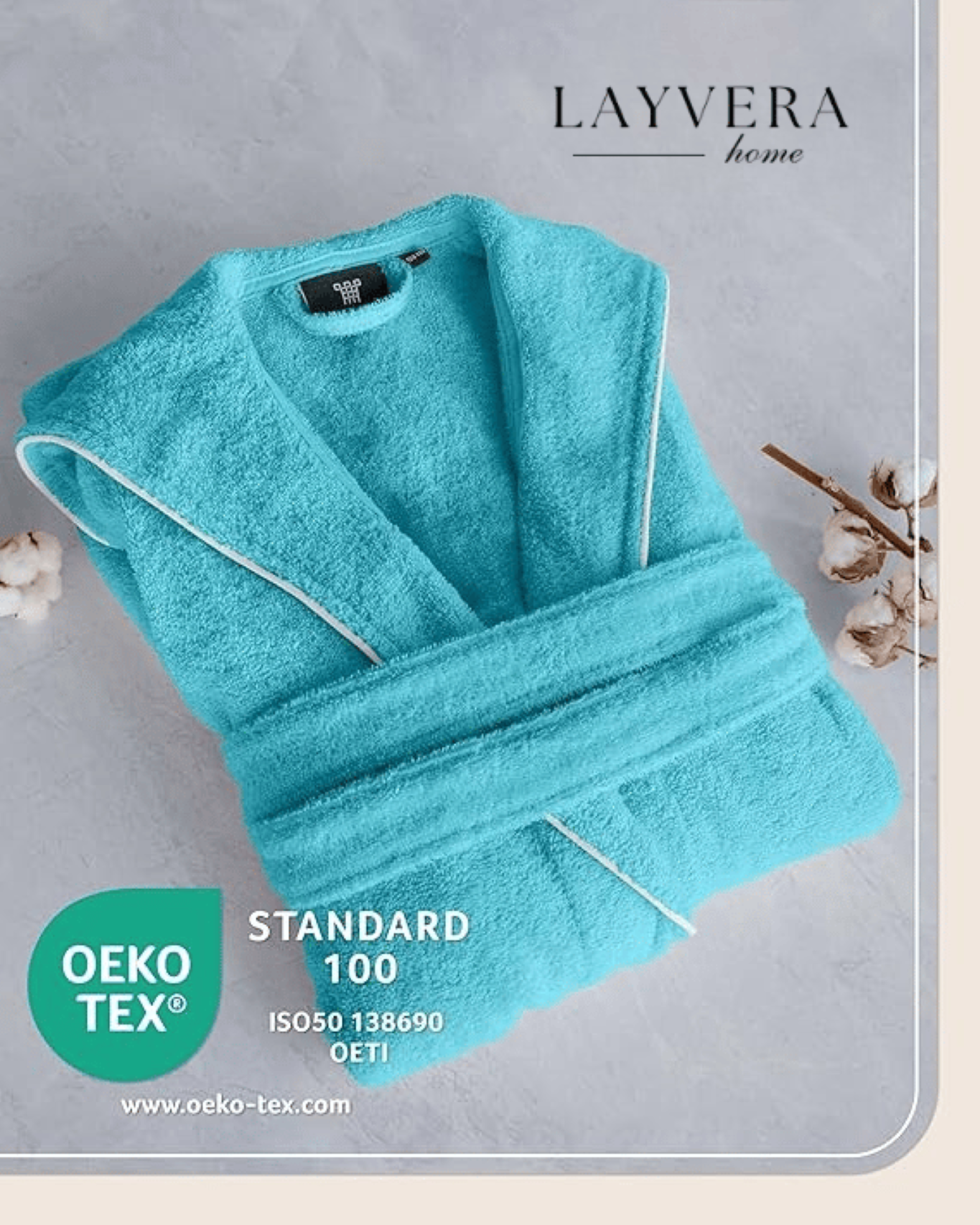 ÇOCUK BORNOZ TURKUAZ | %100 Pamuklu-Yumuşak Doku-Kapüşonlu-Cepli-Biyeli