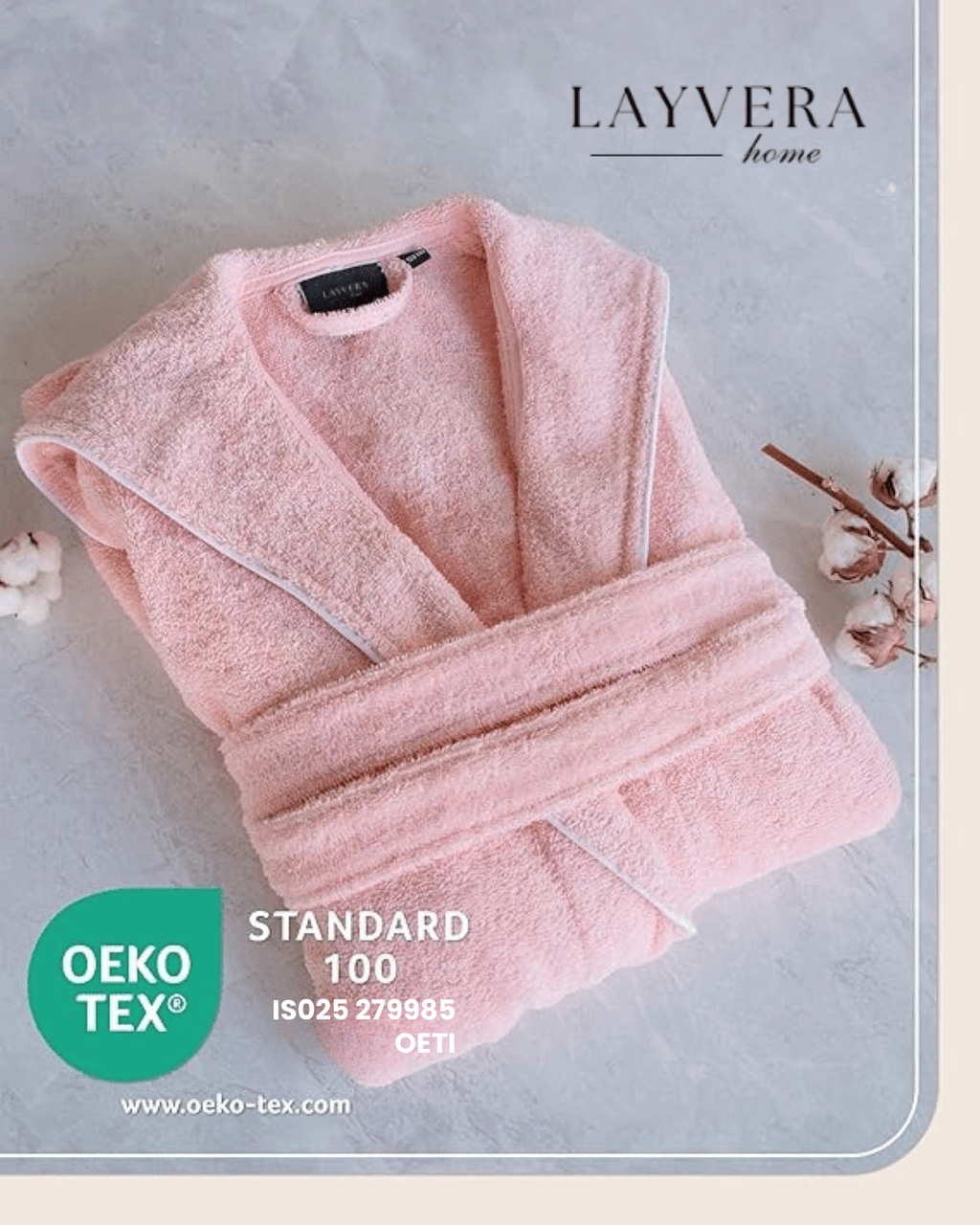 PINK CHILDREN'S BATHROBE | 100% Cotton - Soft Texture - Hooded - Pocket - Piping