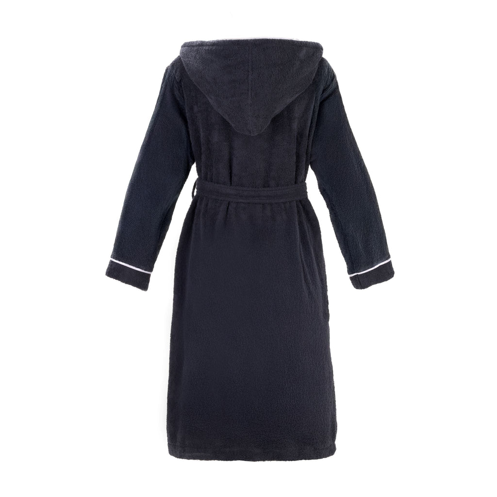 Layvera Bornoz Antrasit | %100 Pamuk-Kapüşonlu-Biyeli-Cepli