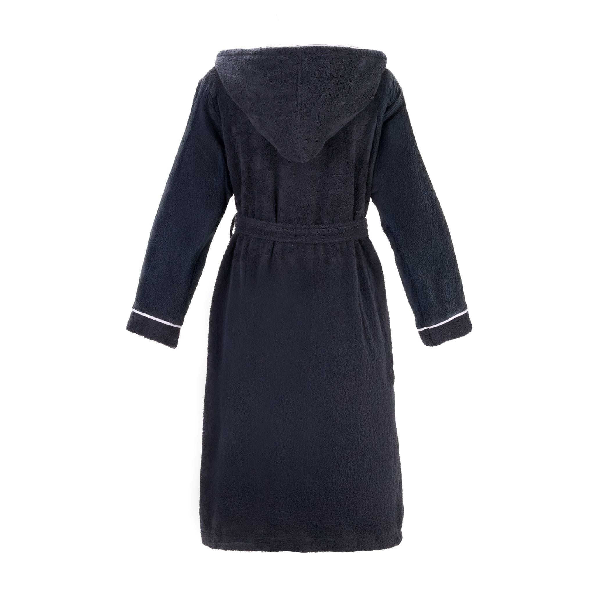 Layvera Bornoz Antrasit | %100 Pamuk-Kapüşonlu-Biyeli-Cepli