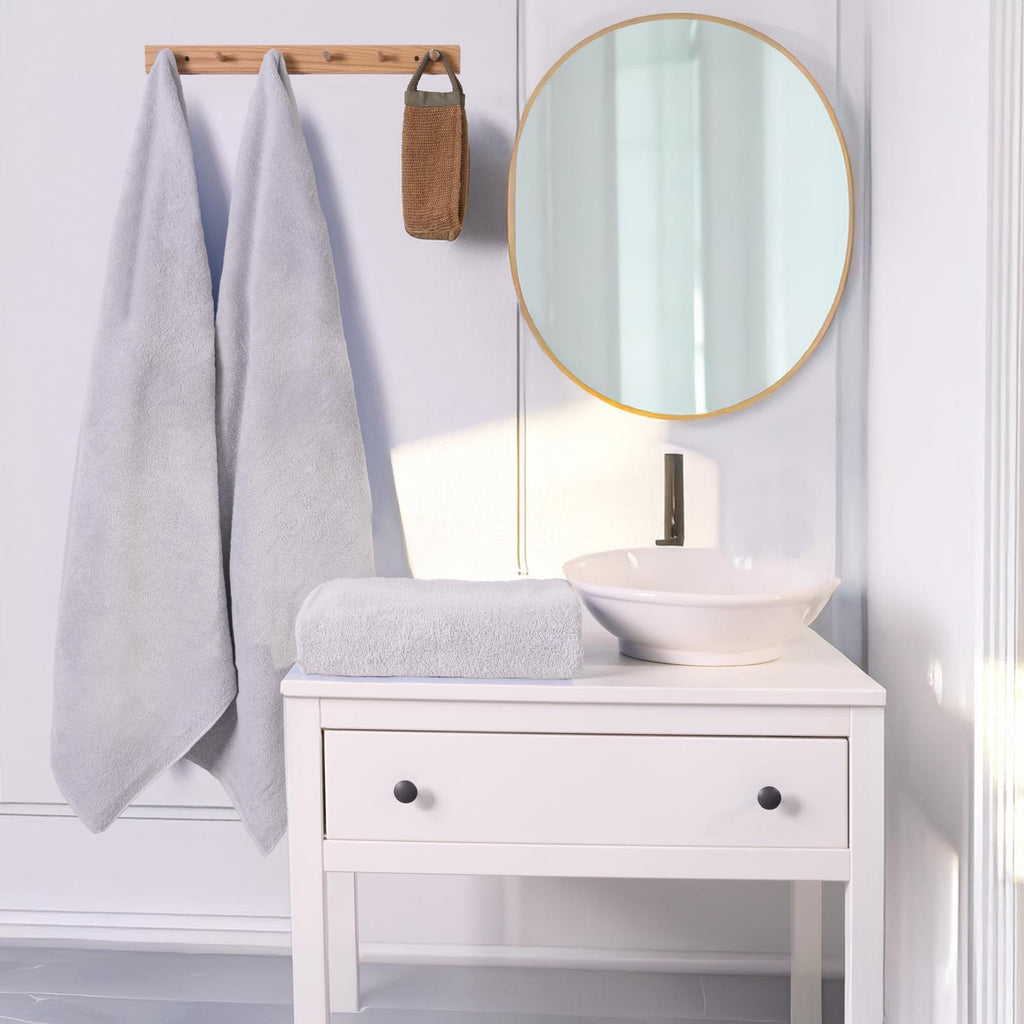 Handtuch 90 x 150 cm, Grau | 3er-Set – 100 % Baumwolle – Weiche Textur