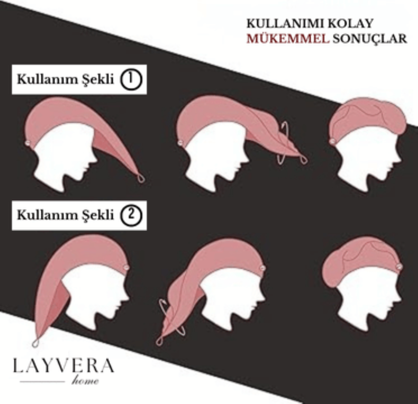 SAÇ BONESİ FUŞYA | Saç Havlusu-Makyaj Havlusu-Akrilik Düğmeli-%100 Pamuklu-Makyaj Bonesi