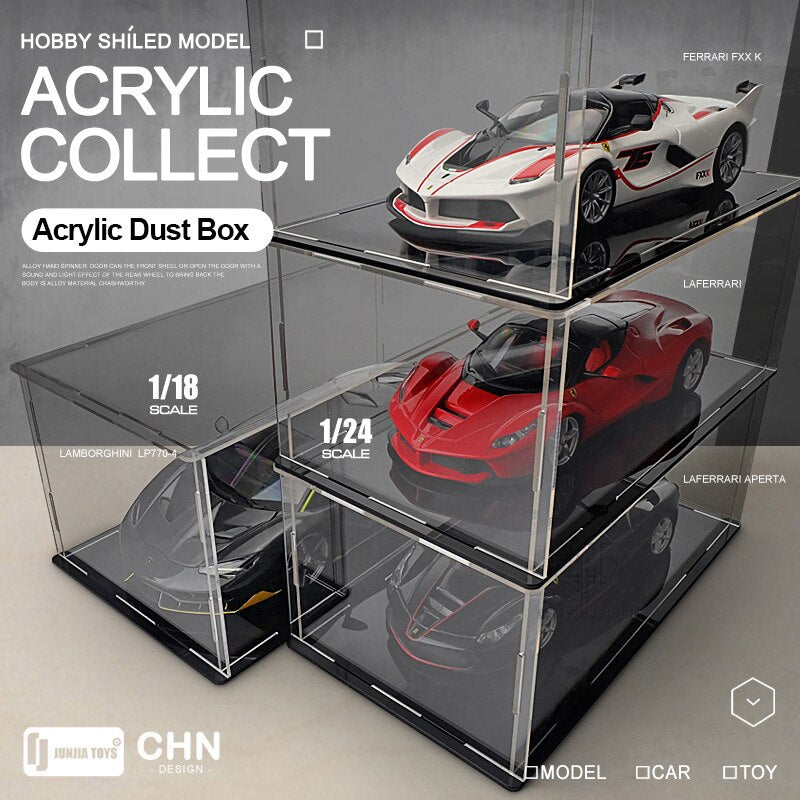 1:18 1:24 1:32 Transparent Acrylic Car Model Display Box Dust Cover Box Storage