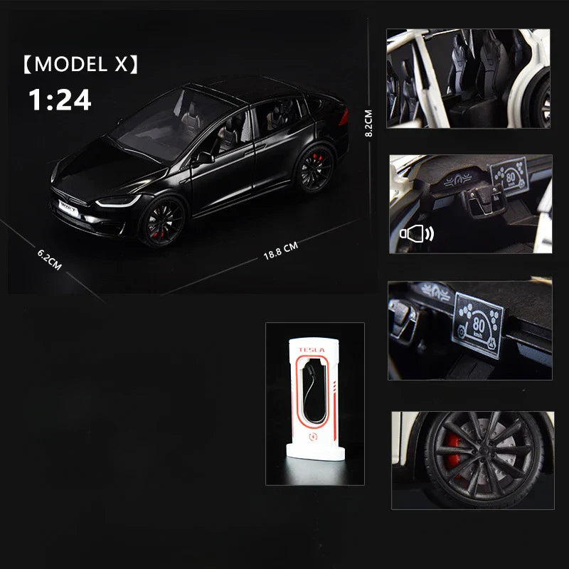 1:24 Scale Alloy Tesla Model X Diecast Model