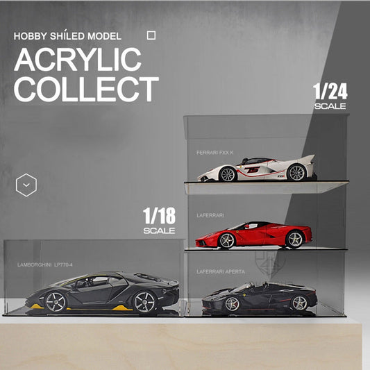 1:18 1:24 1:32 Transparent Acrylic Car Model Display Box Dust Cover Box Storage