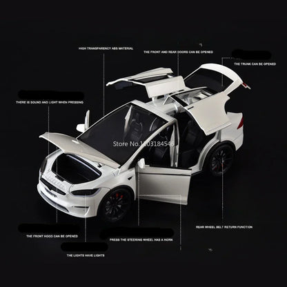 1:24 Scale Alloy Tesla Model X Diecast Model