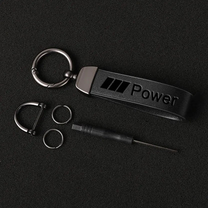 BMW M Power Luxury Genuine Leather Keychain