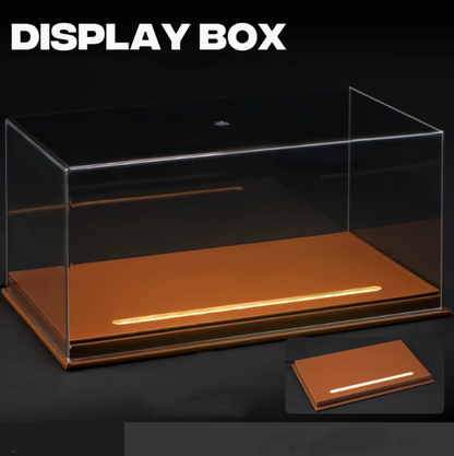 1:24 Premium Acrylic Car Model Display Box with Leather Base
