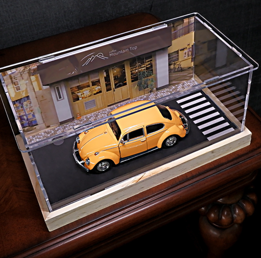 1:32 Vintage Street Scene Car Model Display Box