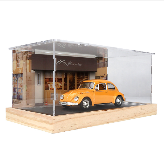 1:32 Vintage Street Scene Car Model Display Box