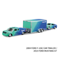 1:64 Ford & Chevrolet 3-in-1 Trailer Alloy Car Model Metal Vehicle