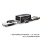 1:64 Ford & Chevrolet 3-in-1 Trailer Alloy Car Model Metal Vehicle