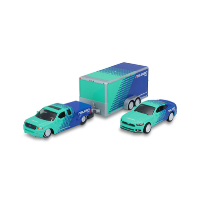 1:64 Ford & Chevrolet 3-in-1 Trailer Alloy Car Model Metal Vehicle