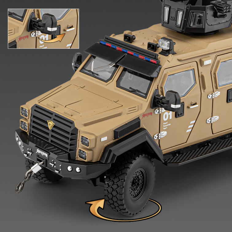 1:24 Sabertooth Armored Vehicle Alloy Model