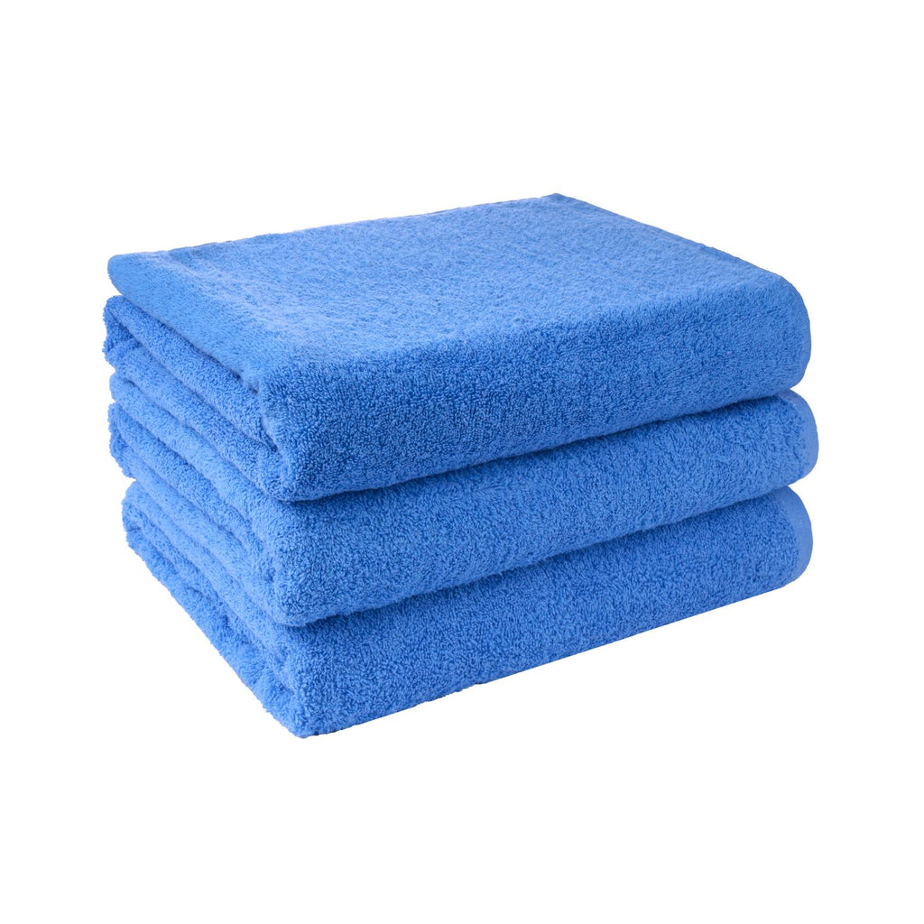 HANDTUCH 50 x 90 cm | 3er-Set – 100 % Baumwolle – Blau – Weiche Textur