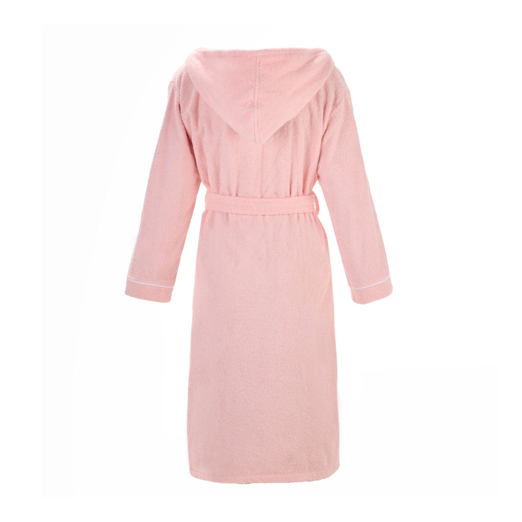 Layvera Bornoz Pembe | %100 Pamuk-Kapüşonlu-Biyeli-Cepli